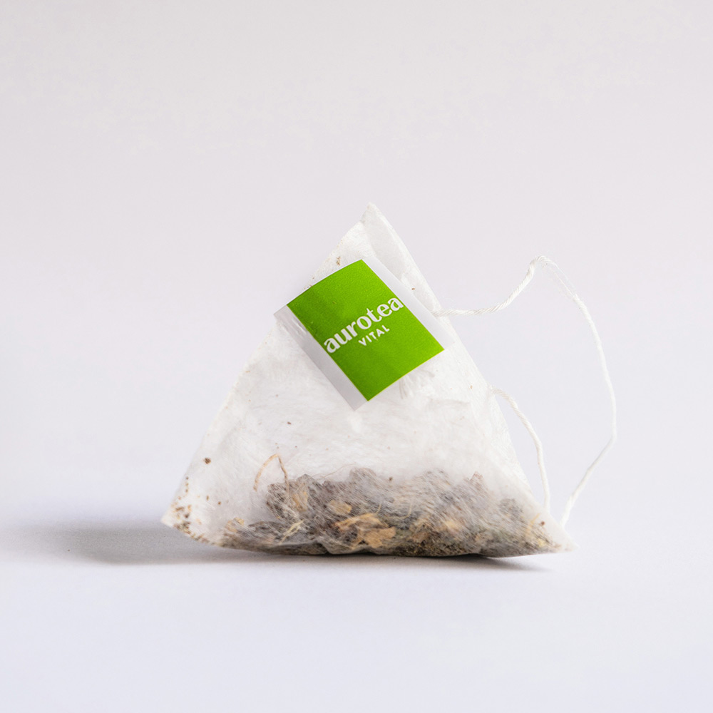 Biologisch abbaubare Teepyramiden